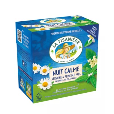 Infusion Nuit Calme Verveine & Reine des Prés X20 - LA TISANIÈRE