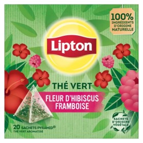 Lipton Green Tea Hibiscus Flower Raspberry 20s