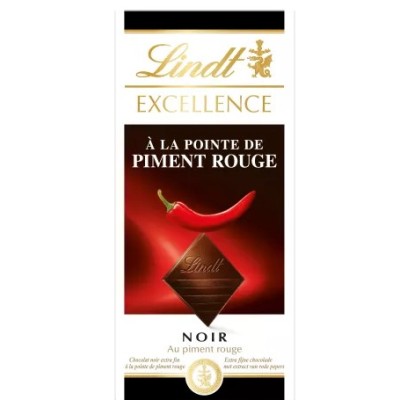 Excellence Barra de Chocolate Negro con Punta de Chile Rojo 100 G - LINDT