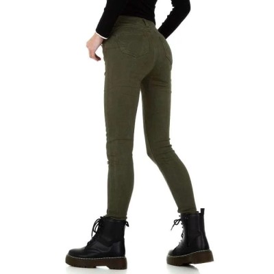 Women's Skinny Jeans with push-up effect green