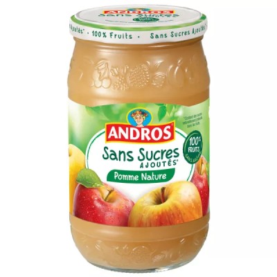 Natural applesauce 730g - ANDROS