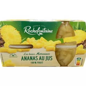 Pineapple Pieces In Juice 4x125ml - Roche fontaine
