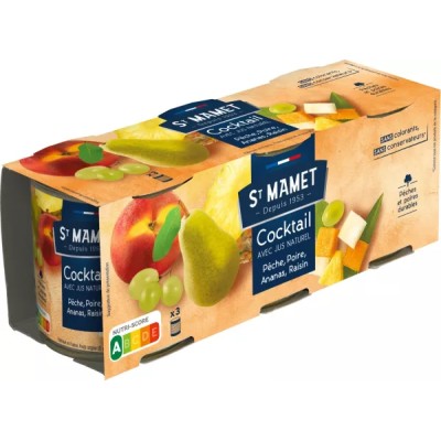 Fruits in cocktail syrup 3x125g - ST MAMET