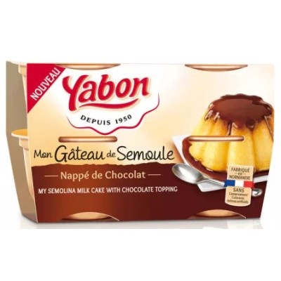 Gateau à la semoule chocolat X4 125GR - Yabon