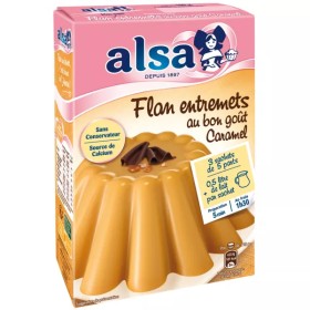 Préparation flan Entremets au bon goût caramel 180g - ALSA