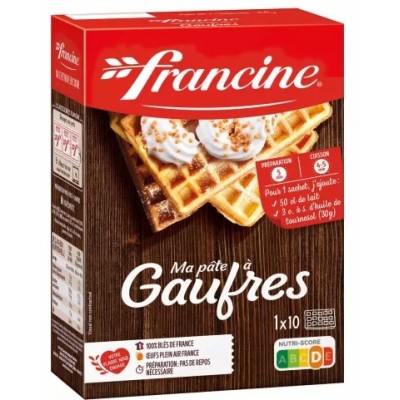 Preparación de pastel de masa para gofres 350g - Francine