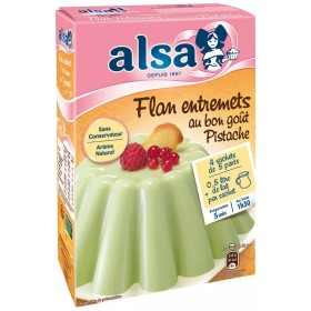 Préparation flan entremet pistache 180g - ALSA