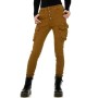 Jeans Femme façon cargo camel