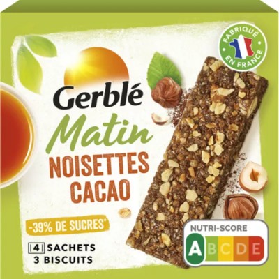 Cocoa Hazelnut Breakfast Bar 120g - GERBLE