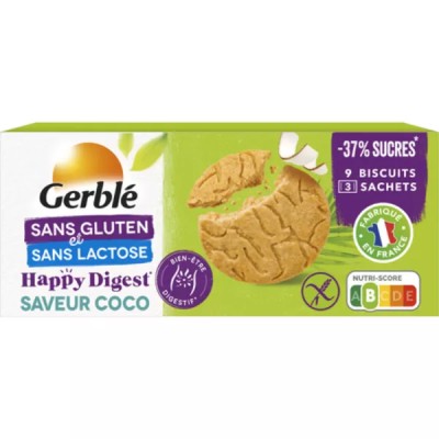 Happy digest gluten-free coconut biscuit 150g - GERBLE