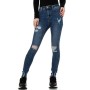 Jeans femme déchiré slim blue jeans