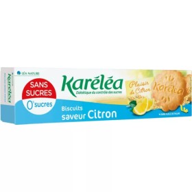 Lemon flavor cookies without sugar 132g - KARELÉA