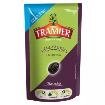 Aceitunas negras griegas sin hueso 100g - TRAMIER