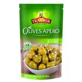 Aceitunas Apero Con Ajo, 150g - TRAMIER