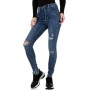 Jeans Femme Laulia effet usé Slim blue