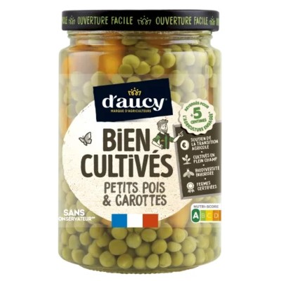 Petits Pois Carottes Bien Cultivé 250g - D'AUCY