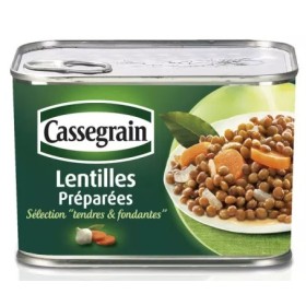 Soft and Soft Prepared Lentils 460g - CASSEGRAIN