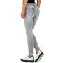 Women's jeans with rhinestones and back bow L.grey