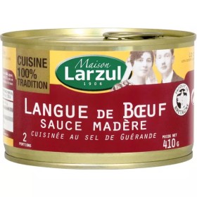 Langue de Boeuf Sauce Madère, 410g - Maison LaRZUL