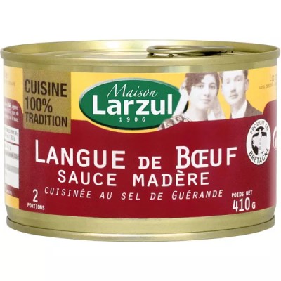 Langue de Boeuf Sauce Madère, 410g - Maison LaRZUL