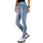 Jeans Femme Denim détails pièces argent blue