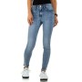 Jeans Femme Denim détails perles blue jeans