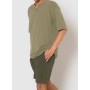 Ensemble pyjama court en coton. T-shirt à manches courtes et col rond. Short à taille élastiquée.
