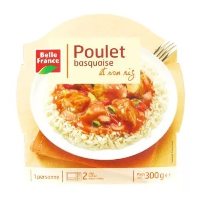 Poulet Basquaise Et Riz 300g - BELLE FRANCE