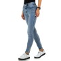 Jeans Femme Denim détails perles blue jeans