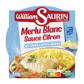 Merlu Blanc Sauce Citron Riz Cuisinés & Petits Légumes 300g - WILLIAM SAURIN