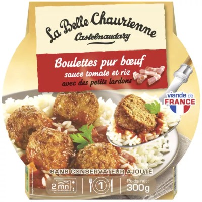 Boulette De Bœuf Sauce Catalane Et Riz 300g - LA BELLE CHAURIENNE