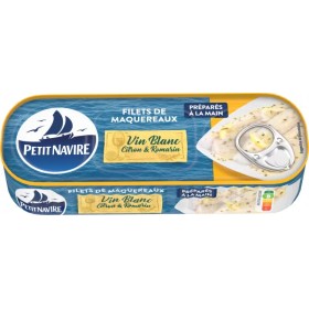 Filets de Maquereaux Vin Blanc Citron/Romarin, 175g - PETIT NAVIRE