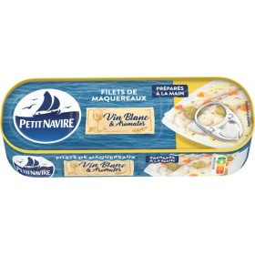 Filet de Maquereaux Vin Blanc Aromates, 175g - PETIT NAVIRE