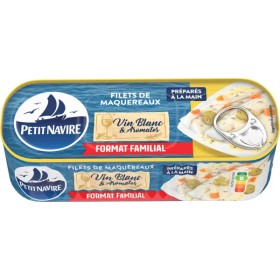 Filets de Maquereaux Vin Blanc/Aromates, 235g - PETIT NAVIRE