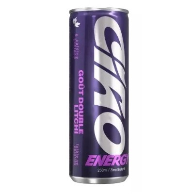 Boisson Énergisante Double Litchi Caféine et Guarana 25 cl - CIAO ENERGY