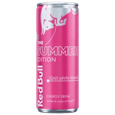 Boisson Énergisante Goût Pêche Blanche 25cl - RED BULL