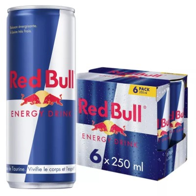 Boisson énergisante pack de 6 canettes 250 ml - RED BULL