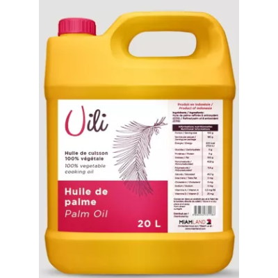 Huile de palme raffinée de cuisson 20 L - UILI
