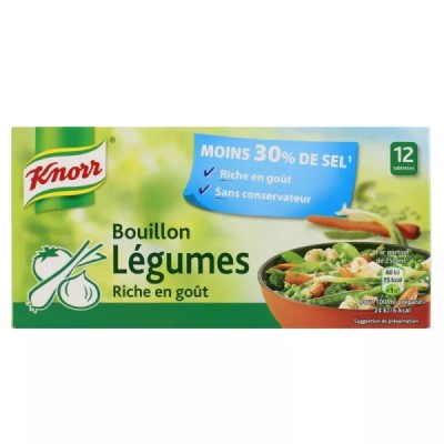Bouillon de légumes réduit en sel 12 tablettes 109 g - KNORR