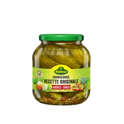 Sweet and sour pickles original recipe 850 g - KUHNE