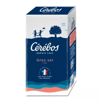 Gros sel iodé étui verseur 1 kg - CÉRÉBOS