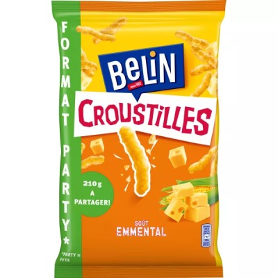 Biscuits Apéritifs Croustil les Goût Emmental, 210g - BELIN