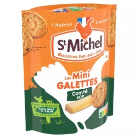 Les Mini Galettes apéritives au Comté AOP sel de Guérande sans huile de palme - ST MICHEL
