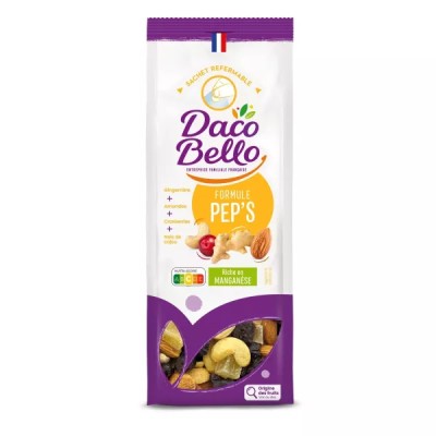 Fruits secs mélange formule Pep's 200 g - DACO BELLO
