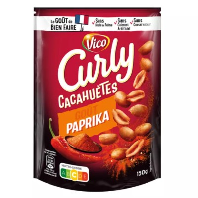 Cacahuètes saveur paprika 150 g - CURLY