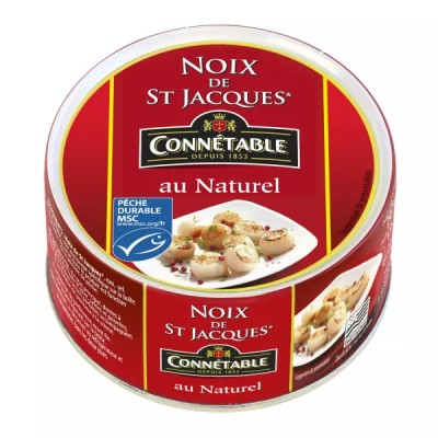 Noix de St Jacques au naturel 111g - CONNÉTABLE