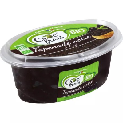 Tapenade noire Bio 150 g - CROC'FRAIS