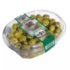 Olives vertes dénoyautées à l'ail des ours 200 g - TROPIC APERO