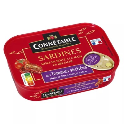 Sardines Huile D'olive Et Tomates Séchées 135g - Connetable