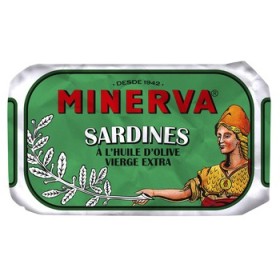 Sardines à l'huile d'olive vierge extra, boîte 120 g - MINERVA